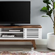 Media console TV stand in walnut/ white finish by Modway additional picture 3