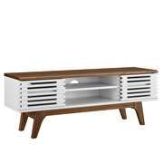 Media console TV stand in walnut/ white finish by Modway additional picture 5