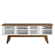 Media console TV stand in walnut/ white finish by Modway additional picture 8