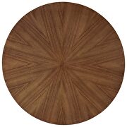 Round wood dining table in walnut by Modway additional picture 3