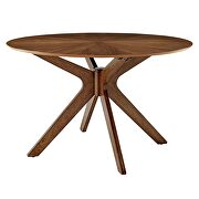 Round wood dining table in walnut by Modway additional picture 4