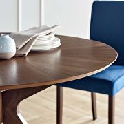 Round wood dining table in walnut by Modway additional picture 7