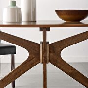 Oval wood dining table in walnut by Modway additional picture 8