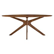 Oval wood dining table in walnut by Modway additional picture 6