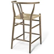 Wood counter stool in gray additional photo 4 of 7