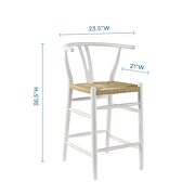 Wood counter stool in white by Modway additional picture 2