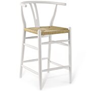 Wood counter stool in white by Modway additional picture 7