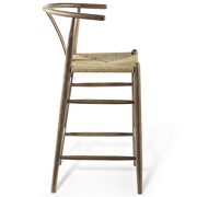 Wood bar stool in gray by Modway additional picture 5
