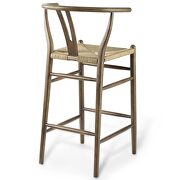 Wood bar stool in gray by Modway additional picture 7