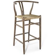 Wood bar stool in gray by Modway additional picture 8