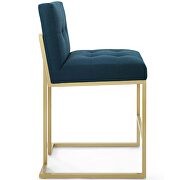 Gold stainless steel upholstered fabric counter stool in gold azure by Modway additional picture 4