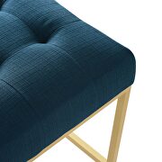 Gold stainless steel upholstered fabric counter stool in gold azure by Modway additional picture 6