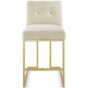 Gold stainless steel upholstered fabric counter stool in gold beige by Modway additional picture 7
