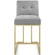 Gold stainless steel upholstered fabric counter stool in gold light gray by Modway additional picture 7