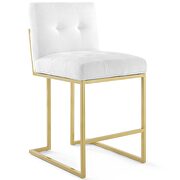 Gold stainless steel upholstered fabric counter stool in gold white by Modway additional picture 8