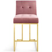 Gold stainless steel performance velvet counter stool in gold dusty rose by Modway additional picture 7