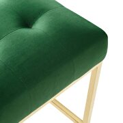 Gold stainless steel performance velvet counter stool in gold emerald by Modway additional picture 3