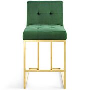 Gold stainless steel performance velvet counter stool in gold emerald by Modway additional picture 7
