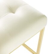 Gold stainless steel performance velvet counter stool in gold ivory by Modway additional picture 4
