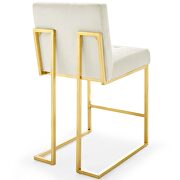 Gold stainless steel performance velvet counter stool in gold ivory by Modway additional picture 5