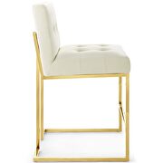 Gold stainless steel performance velvet counter stool in gold ivory by Modway additional picture 6