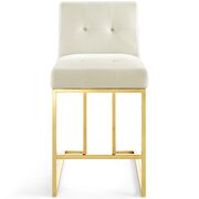 Gold stainless steel performance velvet counter stool in gold ivory by Modway additional picture 7