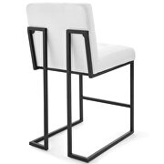 Black stainless steel upholstered fabric counter stool in black white by Modway additional picture 2