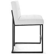 Black stainless steel upholstered fabric counter stool in black white by Modway additional picture 3