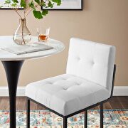 Black stainless steel upholstered fabric counter stool in black white by Modway additional picture 6
