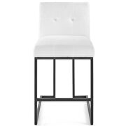 Black stainless steel upholstered fabric counter stool in black white by Modway additional picture 7