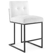 Black stainless steel upholstered fabric counter stool in black white by Modway additional picture 8