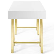 Gold legs / white office desk by Modway additional picture 6