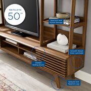 Tv stand entertainment center in walnut by Modway additional picture 8