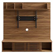 Wall mounted tv stand entertainment center in walnut by Modway additional picture 4