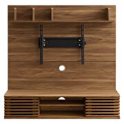 Wall mounted tv stand entertainment center in walnut by Modway additional picture 5