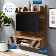 Wall mounted tv stand entertainment center in walnut by Modway additional picture 10
