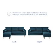 Right or left sectional sofa in azure by Modway additional picture 8
