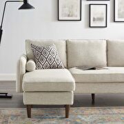 Right or left sectional sofa in beige by Modway additional picture 12