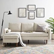 Right or left sectional sofa in beige by Modway additional picture 13
