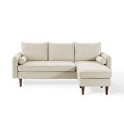 Right or left sectional sofa in beige by Modway additional picture 7