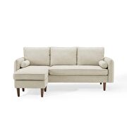 Right or left sectional sofa in beige by Modway additional picture 8