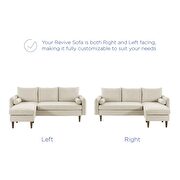 Right or left sectional sofa in beige by Modway additional picture 9