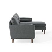 Right or left sectional sofa in gray by Modway additional picture 4