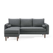 Right or left sectional sofa in gray by Modway additional picture 7