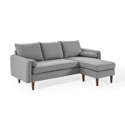 Right or left sectional sofa in light gray additional photo 2 of 12