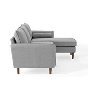 Right or left sectional sofa in light gray by Modway additional picture 4