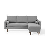Right or left sectional sofa in light gray by Modway additional picture 7