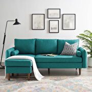 Right or left sectional sofa in teal by Modway additional picture 12