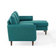 Right or left sectional sofa in teal additional photo 4 of 12