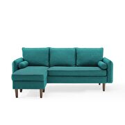 Right or left sectional sofa in teal by Modway additional picture 6